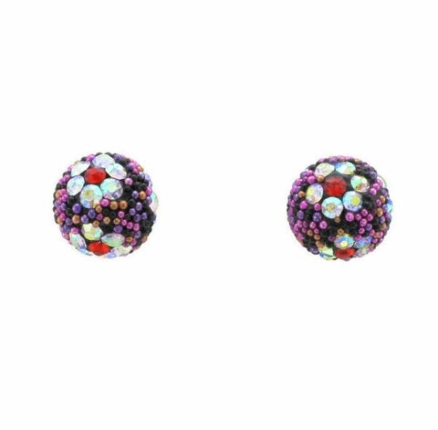 Irish Sterling silver multi coloured micro pearl studs