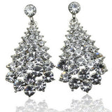 Austrian rhinestone crystal droplet earrings with stud posts