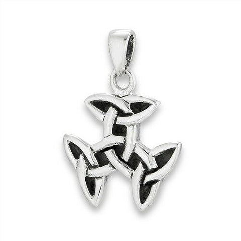 STERLING SILVER TRIPLE TRIQUETRA PENDANT