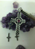 Celtic High Cross with CZ and 22 in chain with 2 inch extender