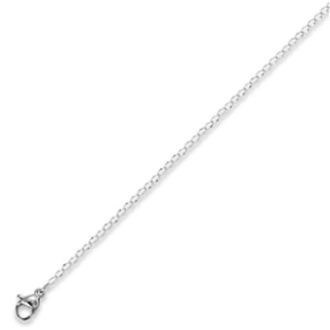 STAINLESS STEEL SMALL OPEN LINK CHAIN 18 IN