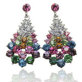 Austrian rhinestone crystal droplet earrings with stud posts