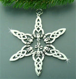 Pewter Irish Shamrock  Snowflake Ornament/Pendant