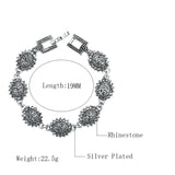 Silver Plated Turkish Style bracelet with black stones