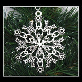 Pewter Scottish Thistle Snowflake Ornament/Pendant