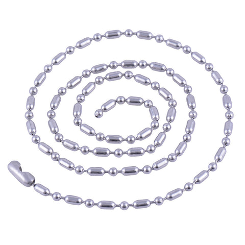 Stainless Steel 22 Inch 2 mm Ball Cylinder Link Neck Chain Necklace