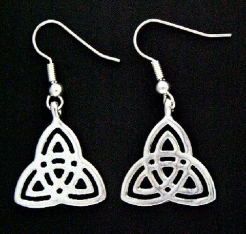 Celtic Trinity Knot Pewter Earrings