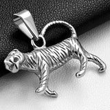 Stainless Steel 3D  Bengal Tiger Charm Pendant