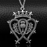 Celtic  Scottish Thistle  Luckenbooth pendant with chain