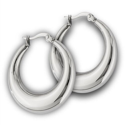 STAINLESS STEEL 5 MM X 30 MM HOOP EARRING with click hoop