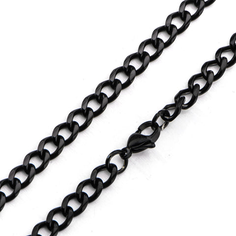 Inox Stainless Steel Black Diamond Curb Chain.