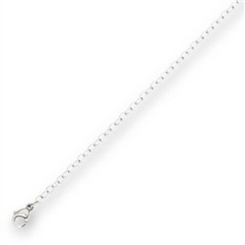 STAINLESS STEEL OVAL LINK CHAIN 17 inch 3mm
