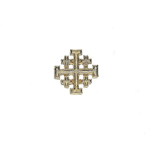 Jerusalem Gold Crusader Cross Lapel Pin (2 pieces)