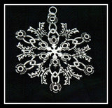 Pewter Scottish Thistle Snowflake Ornament/Pendant