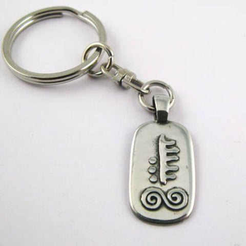 Irish Pewter Celtic Astrology Keyring - March- Ash symbol