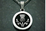 Stainless Steel  Scottish Thistle Pendant No Chain