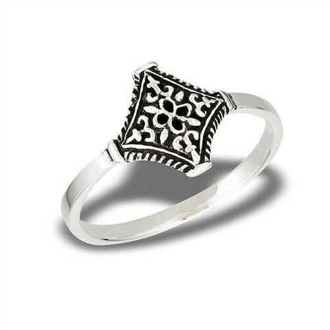 Sterling Silver Ornate Victorian Filigree Ring