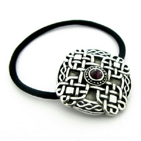 Irish Pewter Celtic Knotwork Hair Bobbin