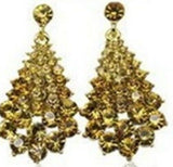 Austrian rhinestone crystal droplet earrings with stud posts