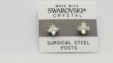Clear made with  Swarovski Crystal Greek Cross  Stud Earrings 8mm