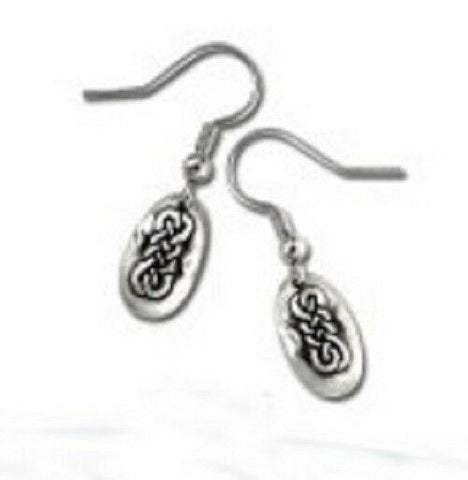 Irish Pewter Destiny Knot Earrings