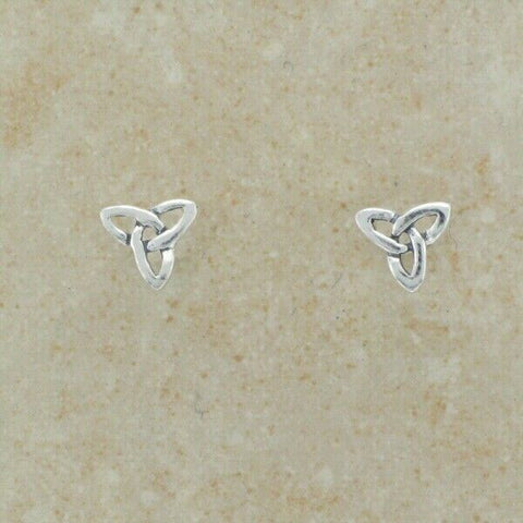 Irish Celtic Sterling Silver Triquetra stud earrings